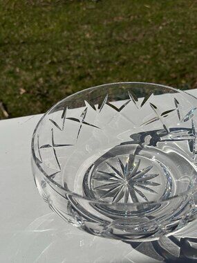 #7428  ANTIQUE   ATLANTIS CRYSTAL BOWL FERNANDO PATTERN VINTAGE